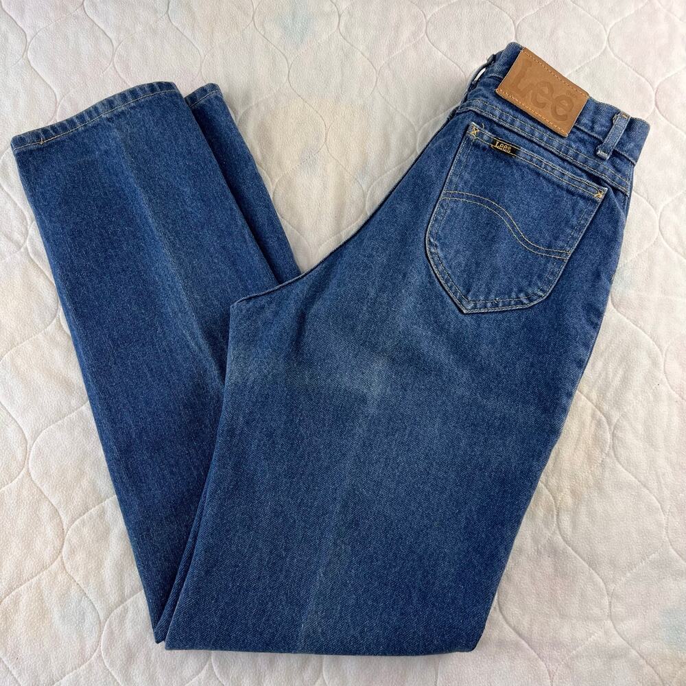 Lee Vintage women’s Blue Jeans size 12 Med 28X31 Straight leg High Rise USA